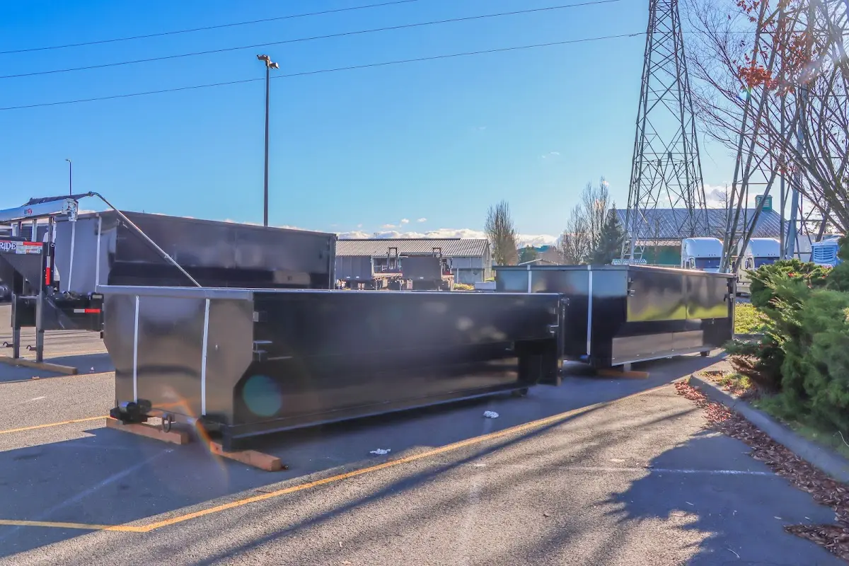Roll-off dumpster ready for waste disposal at job site for Roll Off Dumpster Rental in Muleshoe
